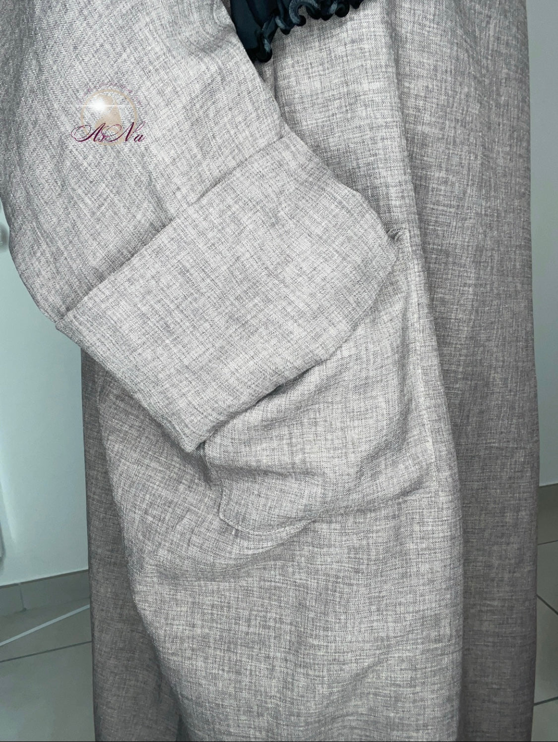 Abaya oversize effet lin