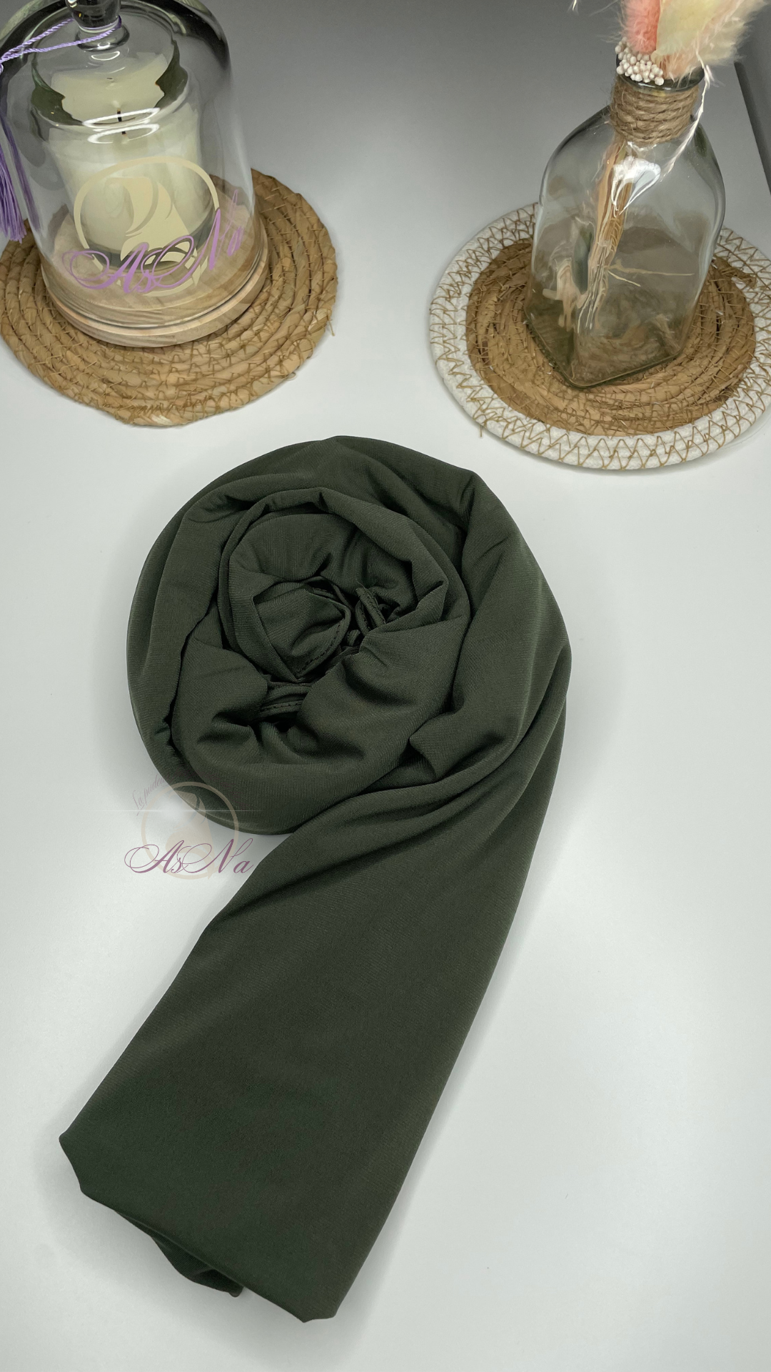 Hijab Jersey Premium Sedef kaki Foncé