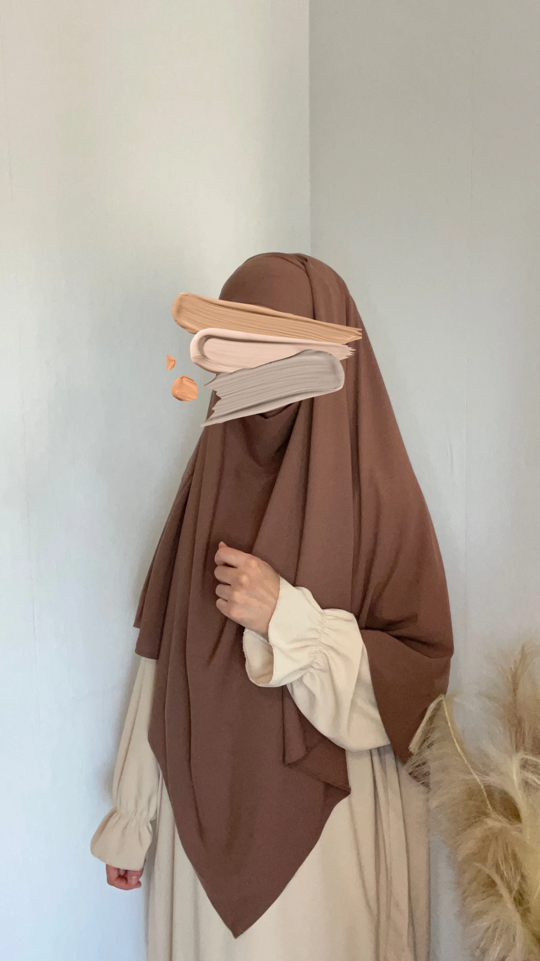 Khimar Sedef soie de médine Chocolat