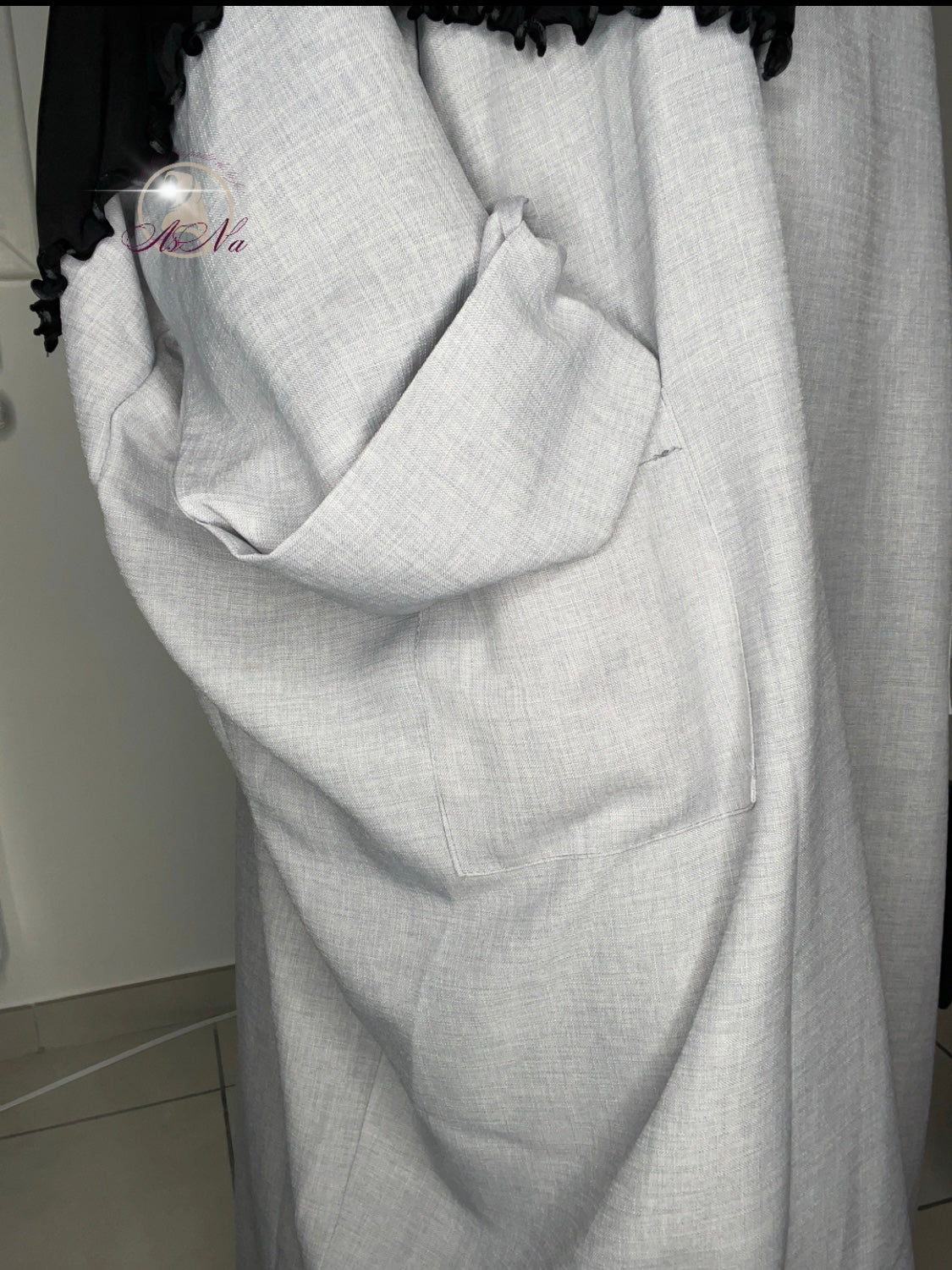 Abaya oversize effet lin