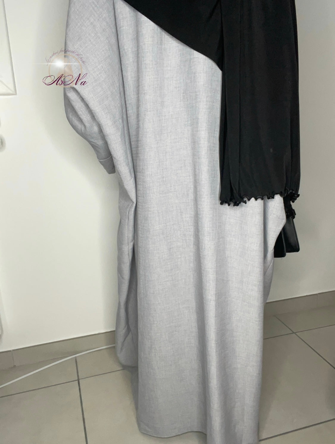 Abaya oversize effet lin