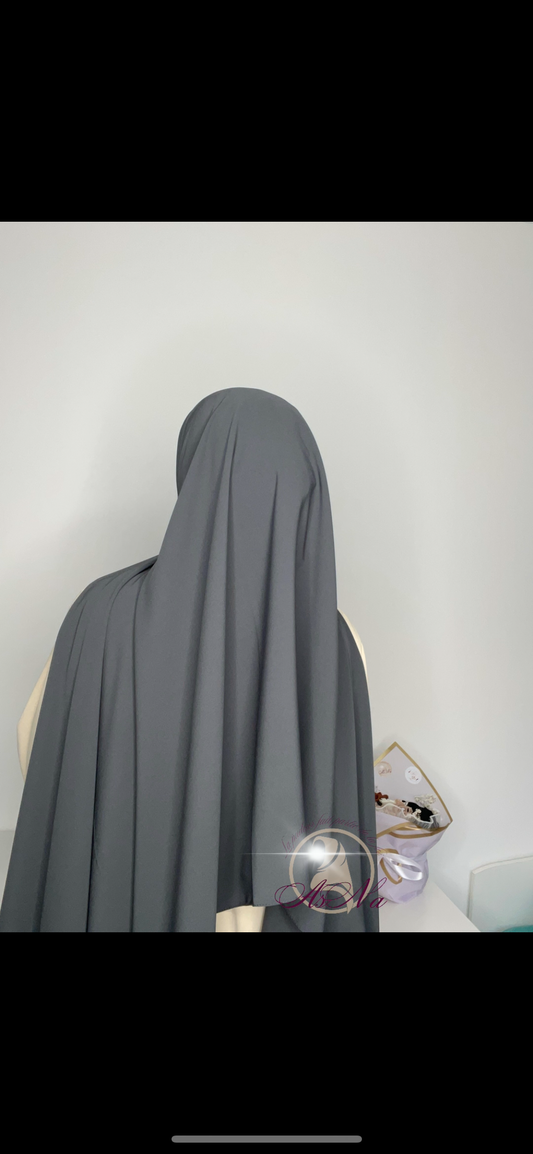 Soie de médine sedef gris anthracite