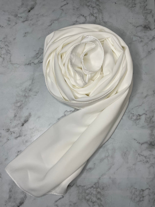 Hijab soie de médine BLANC