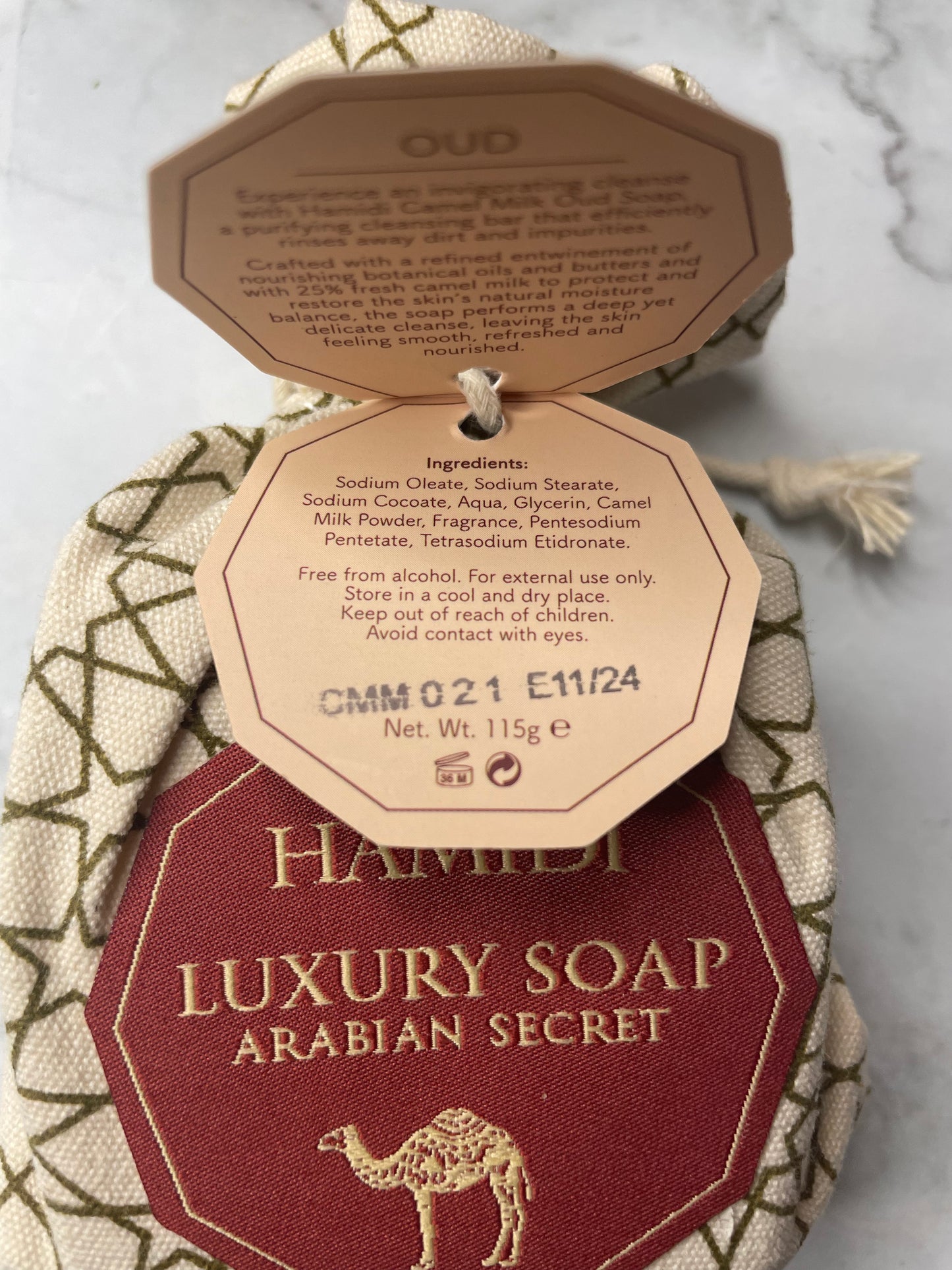 Savon au lait de chamelle oud musc ambré