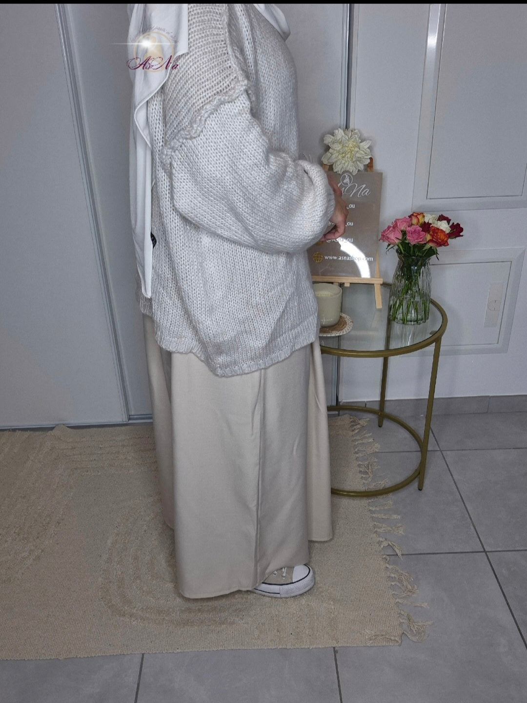 Pull Oversize taupe Clair