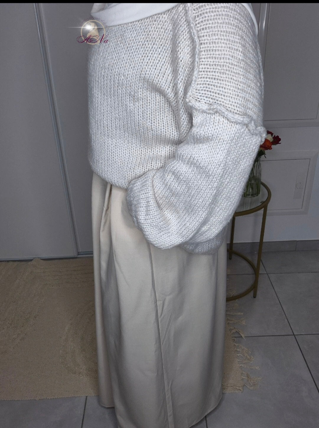 Pull Oversize taupe Clair