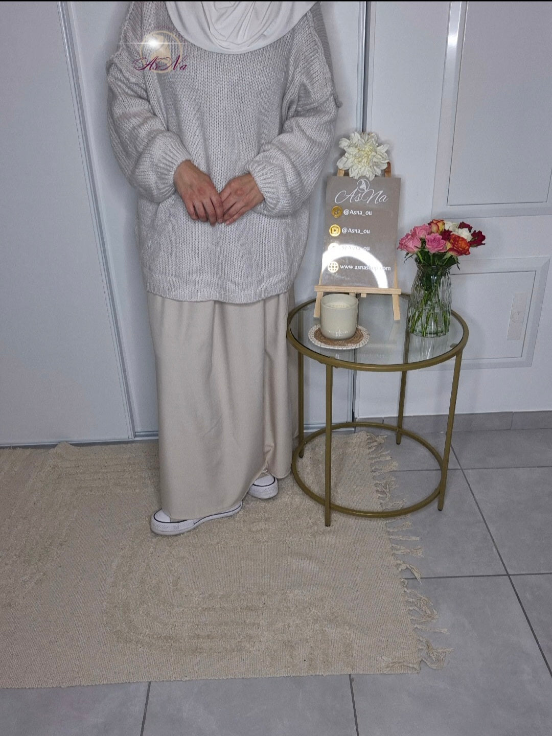 Pull Oversize taupe Clair
