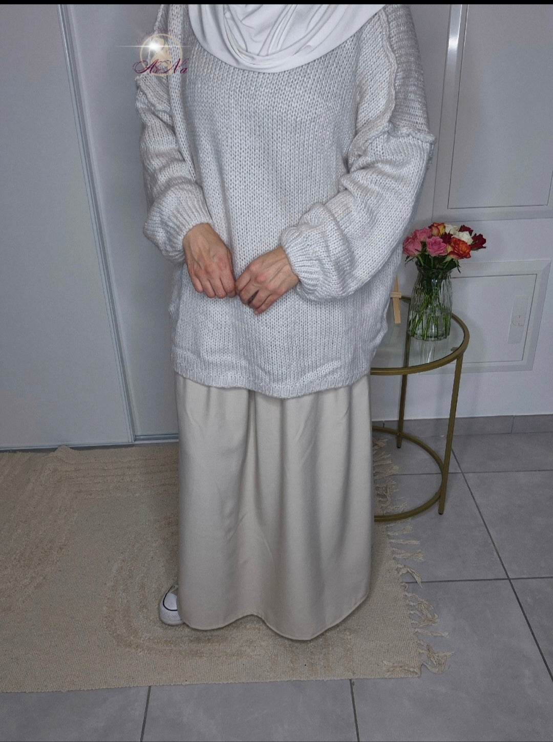 Pull Oversize taupe Clair