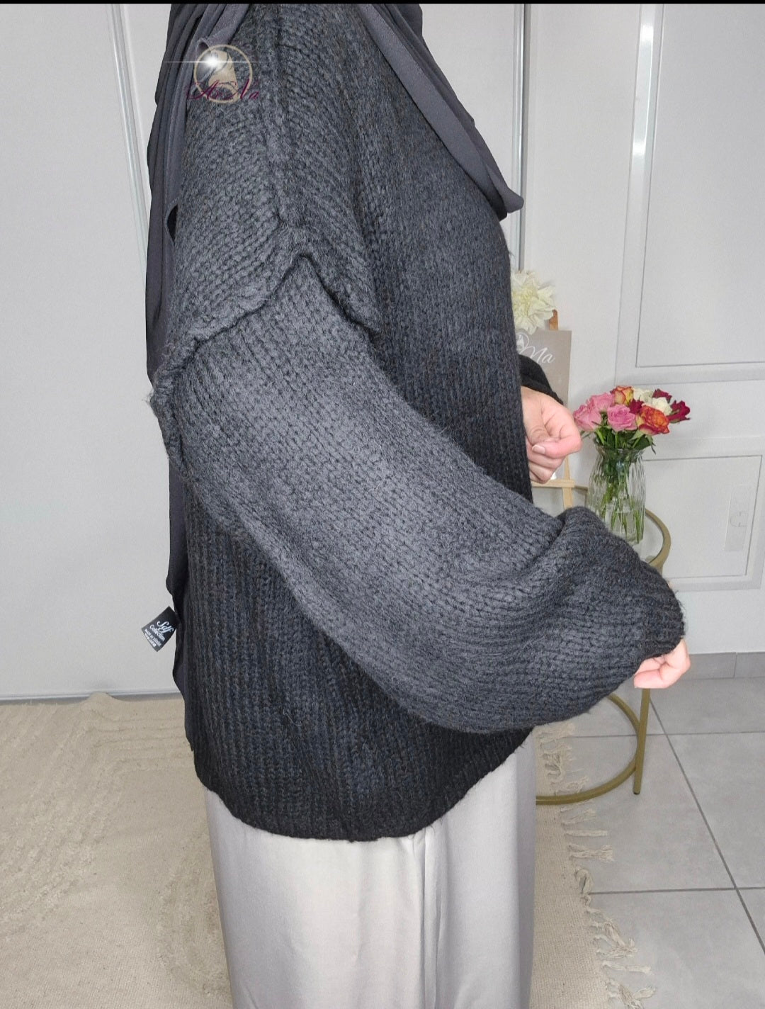 Pull Oversize taupe Clair