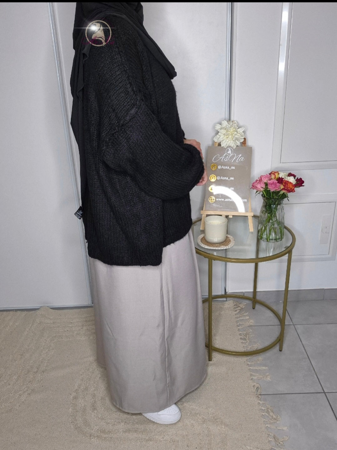 Pull Oversize taupe Clair