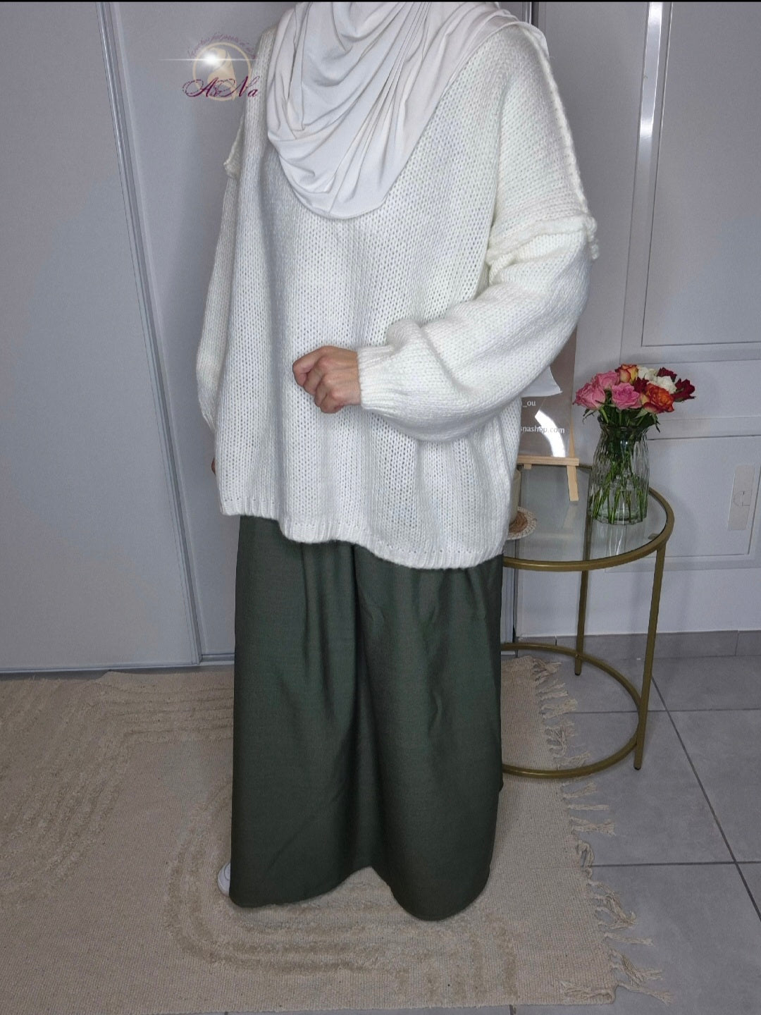 Pull Oversize taupe Clair