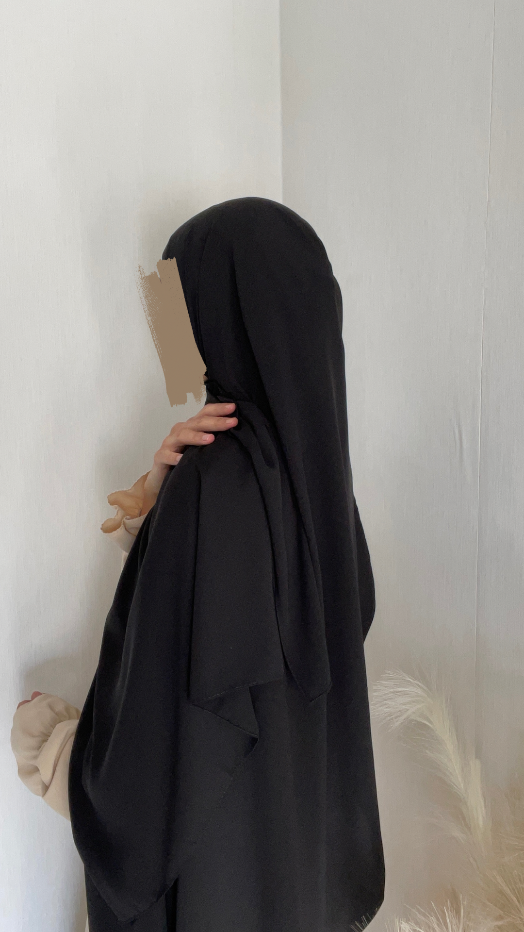 Hijab soie de médine NOIR