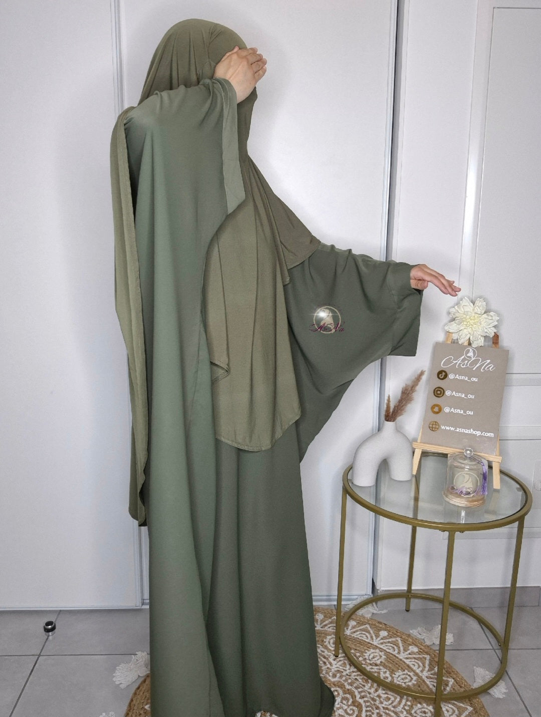 Abaya saoudienne manche papillon