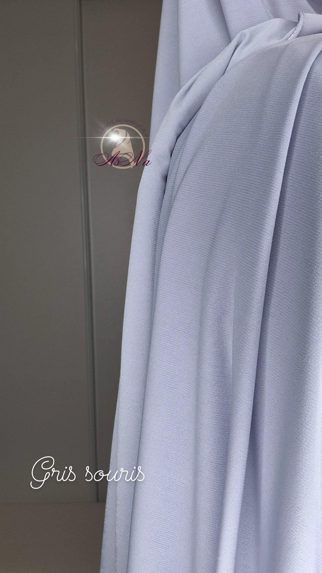 Hijab Jersey Premium Sedef Gris souris